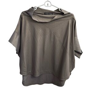 CHIARA BONI LA PETITE ROBE Brown Blouse Gold Shimmer Woman’s XS